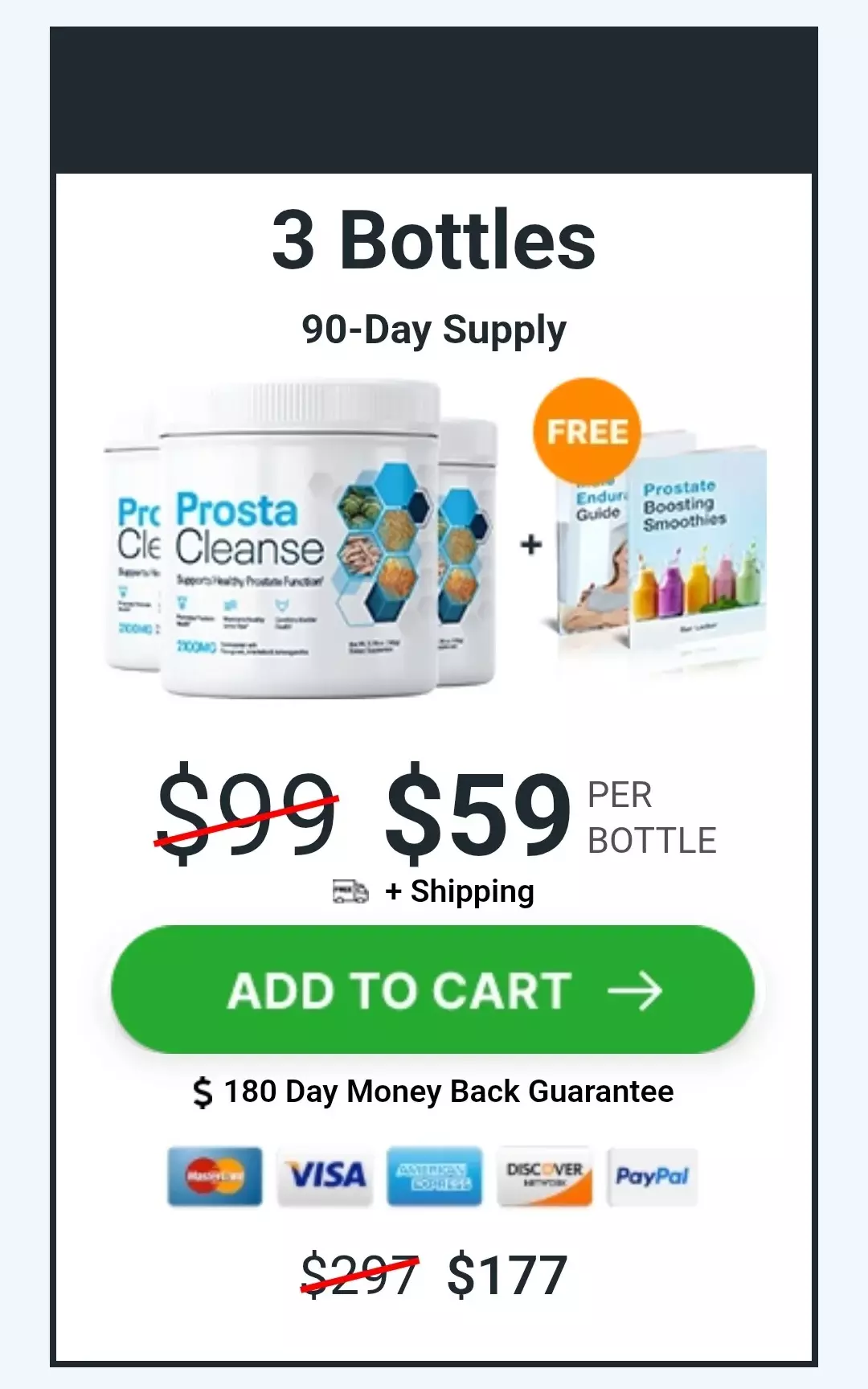 ProstaCleanse™ 3 bottles pricing